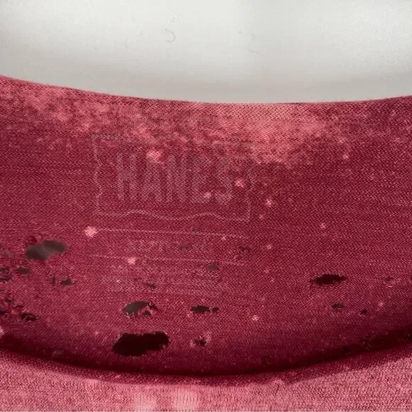 Hanes Women’s Scoop Neck Tie Dye Cut Out Teeshirt size XL - Picture 2 of 3